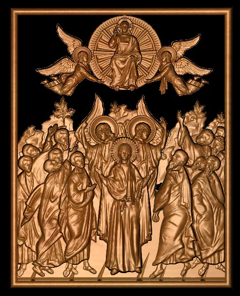 

VOZNESENJE GOSPODNJE 2 pieces 3D Relief Model in STL format CNC Router Carving Engraving Artcam aspire M115