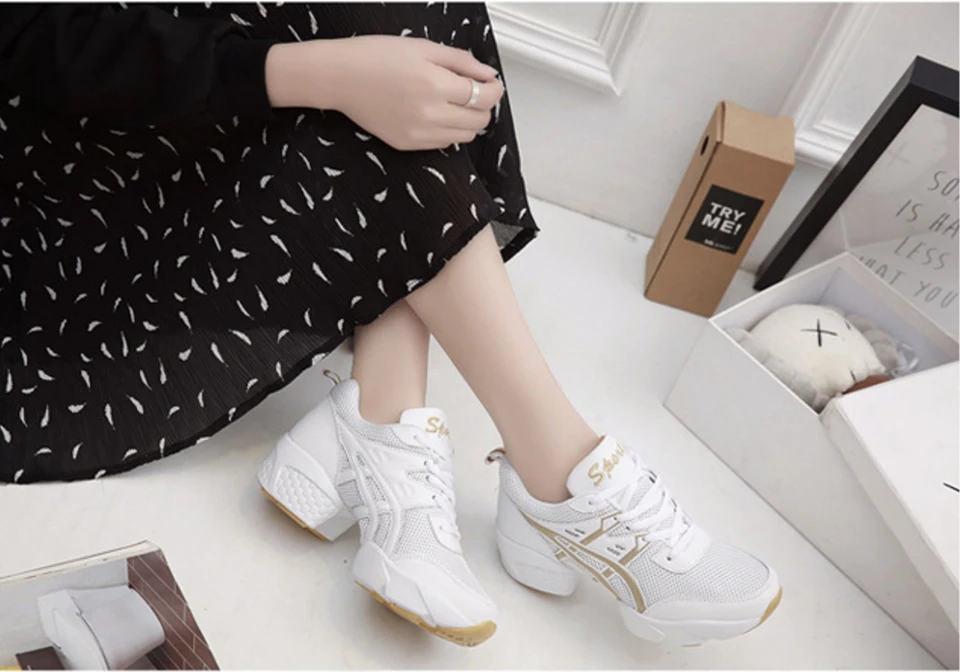 MoveFun/Новинка женские кроссовки обувь для танцев дышащая Нескользящая спортивная