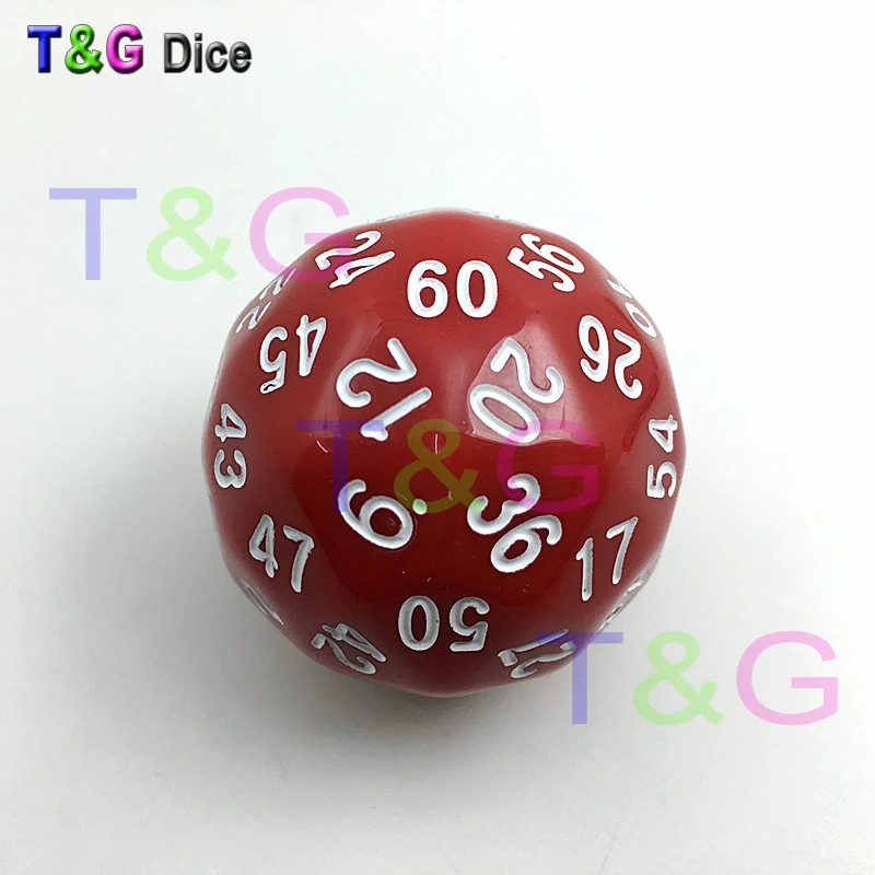 T & G 1 шт. Высокое качество 60 сторонних игральных костей D60 многогранные для