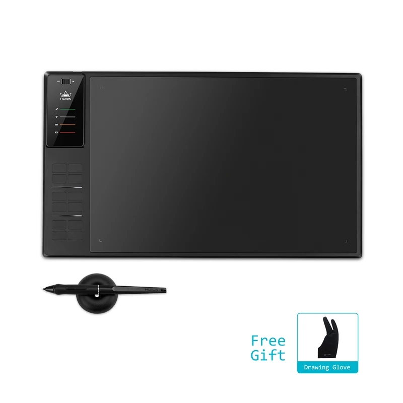 HUION Giano WH1409 V2 Наклонный индукционный беспроводной графический планшет для рисования с аккумулятором стилус 8192 уровней давления ручки
