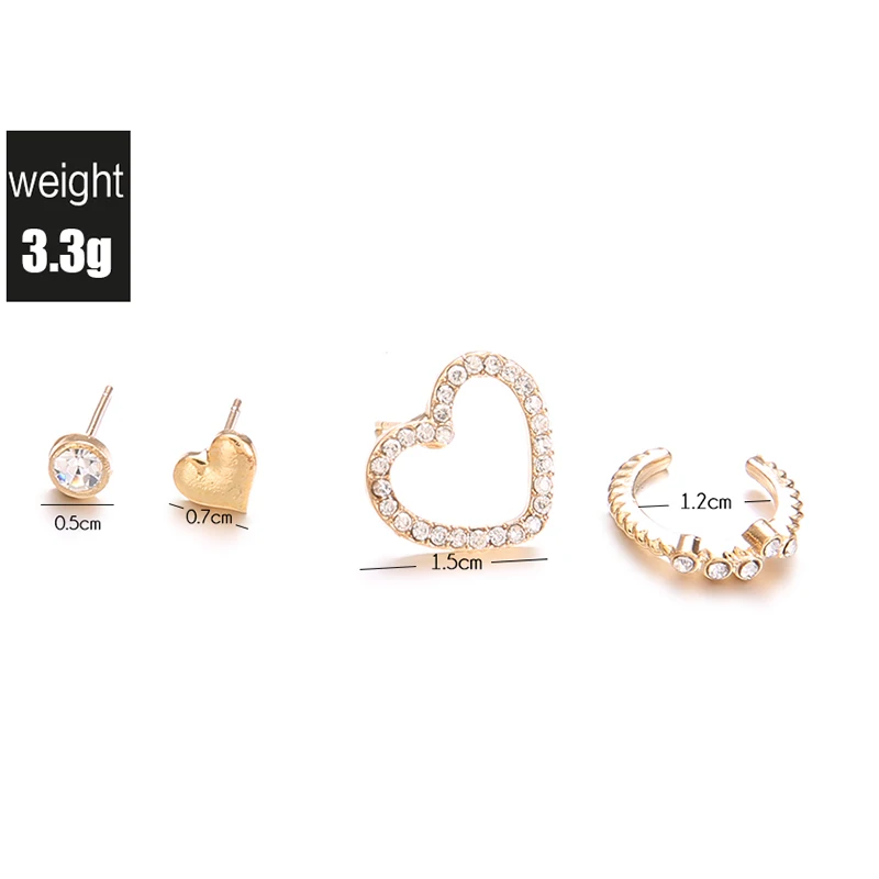 4 шт./компл. Изысканный полые символ любви в форме сердца с кристаллами камнями и
