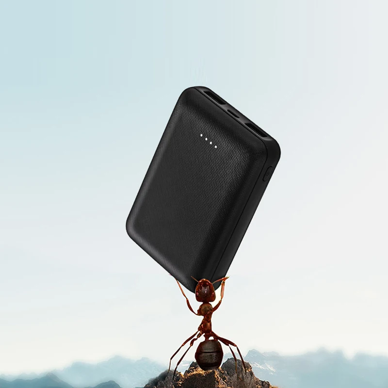 Внешний мини аккумулятор 3*18650 для xiaomi mi iPhone 10000 мАч быстрое зарядное устройство с