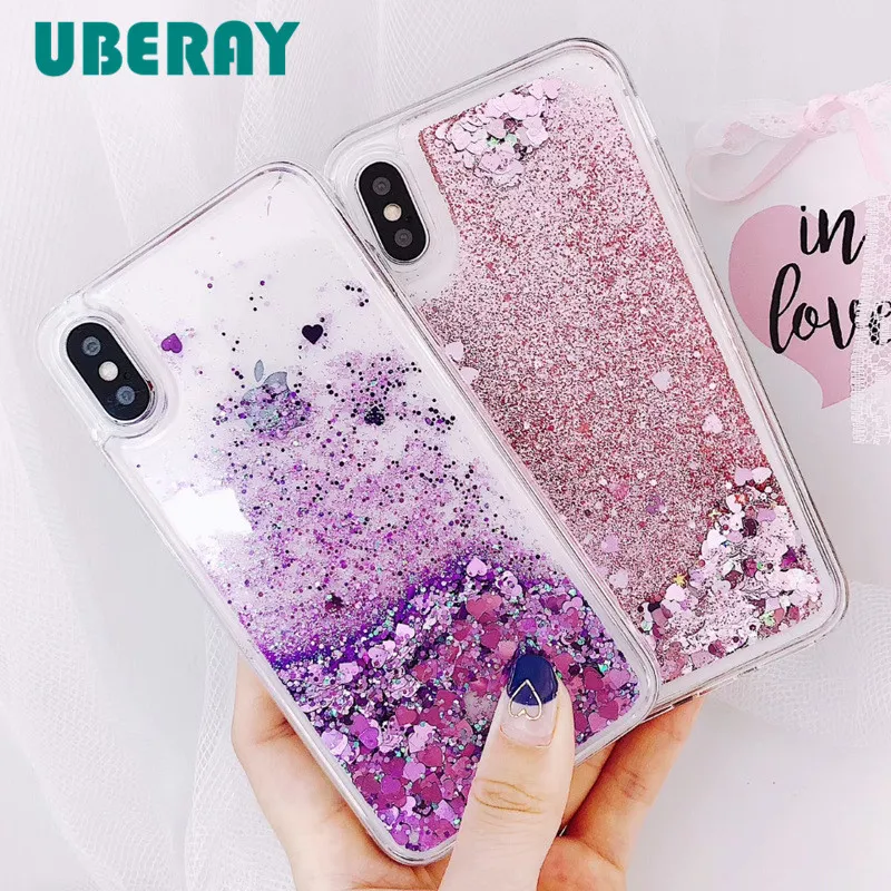 Чехол с сыпучим песком Любовь Сердце чехол для Note9 Samsung Galaxy Note8 S6 S6edge S7 S7edge S8 S9 Plus A8