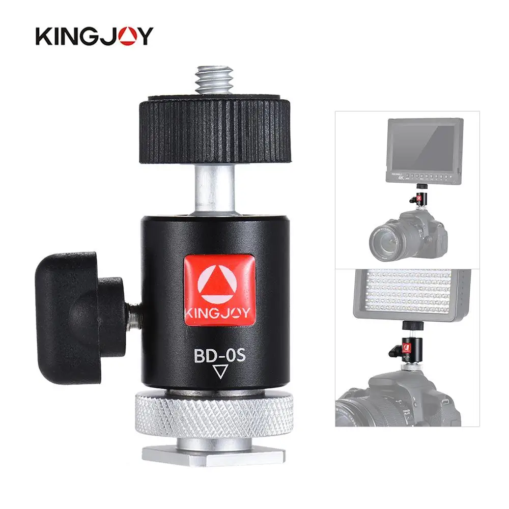 Kingjoy BD 0S мини шаровая Головка крепление с адаптером горячий башмак для