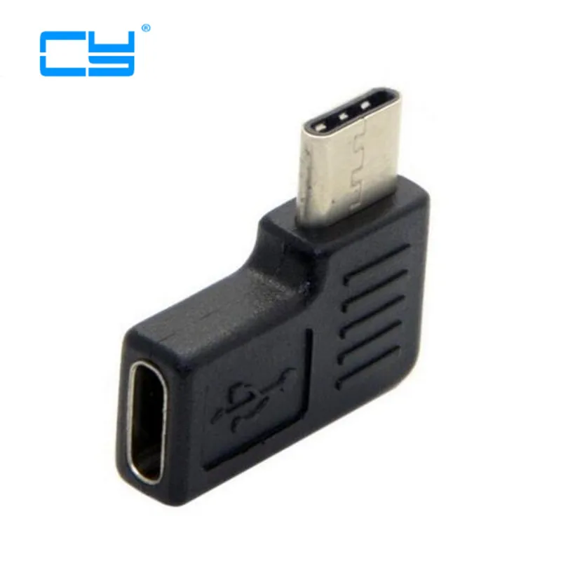 

90 Degree Right & Left Angled USB type c 3.1 Type-C Male to Female Extension Connector Adapter for Galaxy S8 S8+ Plus Cell Phone