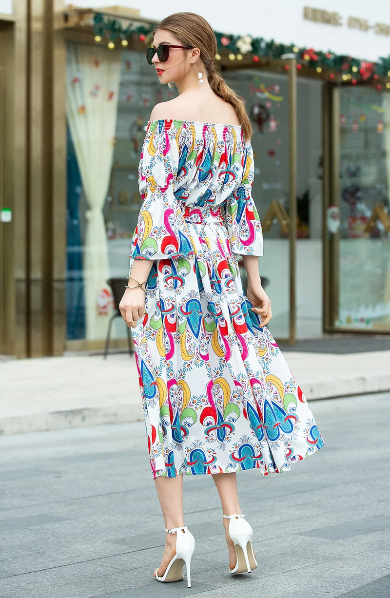 

MIUXIMAO Fashion 2019 Spring Newest Luxurious FlowersPrint Casual jumpsuit Shorts Two-Piece Dress Women vestidos