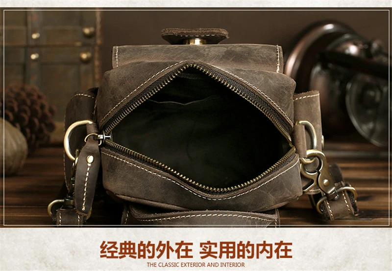 2016 винтажная мужская сумка через плечо из натуральной кожи маленькая кожаная