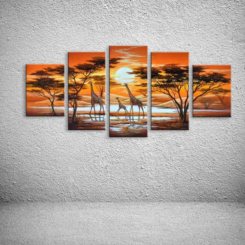 

handmade oil painting on canvas modern Africa Landscape Painting Best Art oil painting original directly from artist AR-062