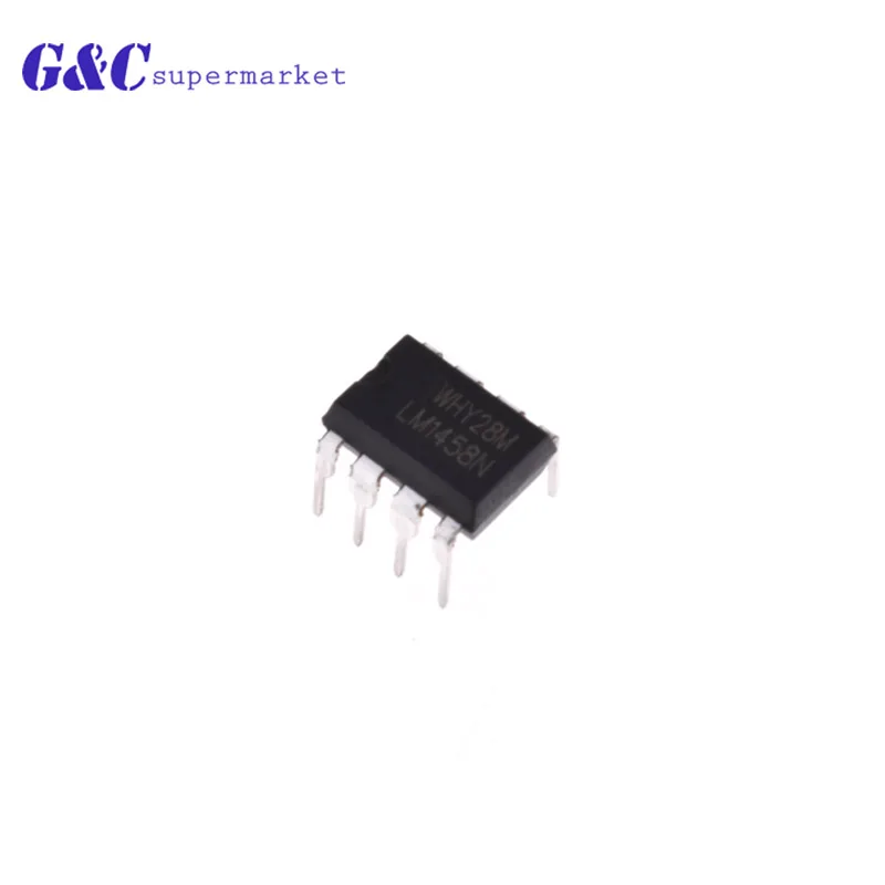 10 шт. LM1458N DIP-8 LM1458 IC OP AMP DUAL Новый и оригинальный | Электронные компоненты