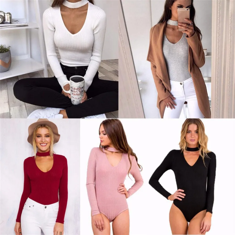 

Casual Sexy Bodysuit Women Body Feminino Macacao Feminino Jumpsuit 2017 Neck Cross Slim Onesie Body Suit Salopette Femme