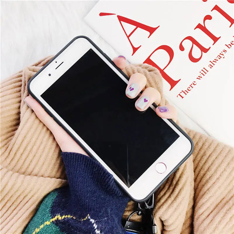 QINUO Cool Skull Hummingbird relief Strap Case For iPhone 6 6s 7 8 Plus Abstract Crane Flower Soft X XS Max XR |