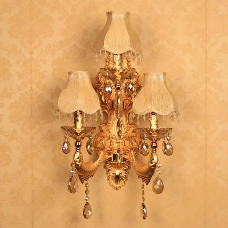 3 шт. большие золотые Настенные светильники для прихожей винтажный дом E14