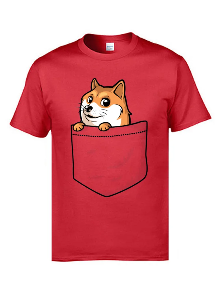 Карманные Doge Dog Kawaii футболки Eskimo Welsh Corgi Terrier смешные милые высшего качества Модный