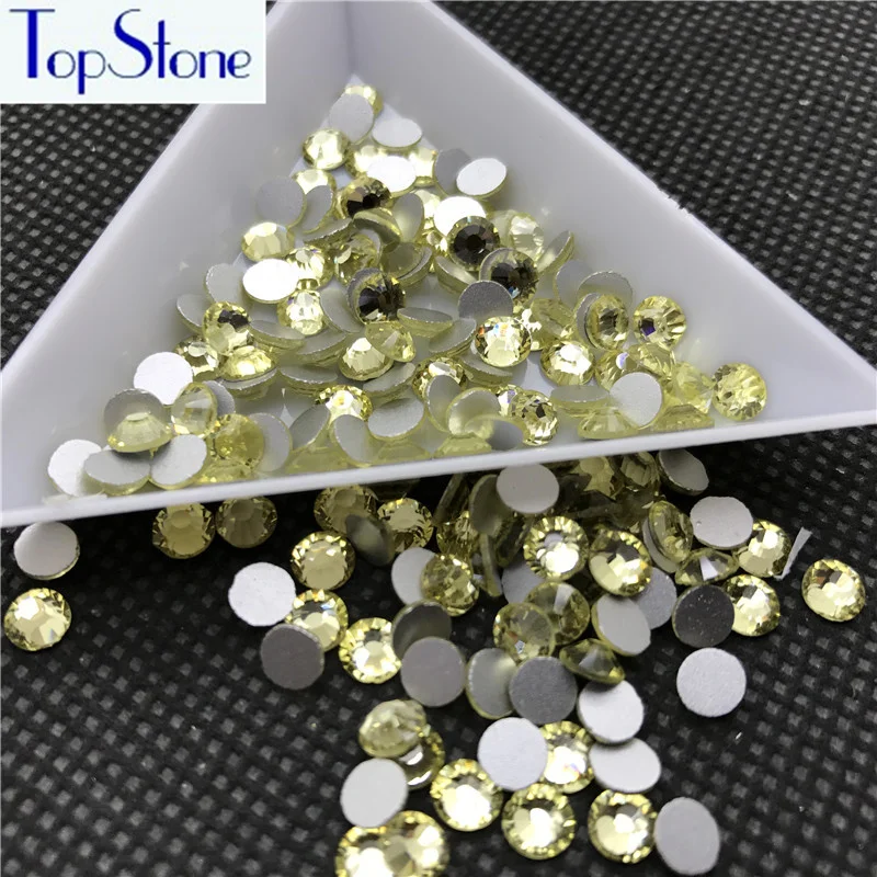 TopStone jonquil горный хрусталь SS3 SS34 для дизайна ногтей с плоской задней поверхностью