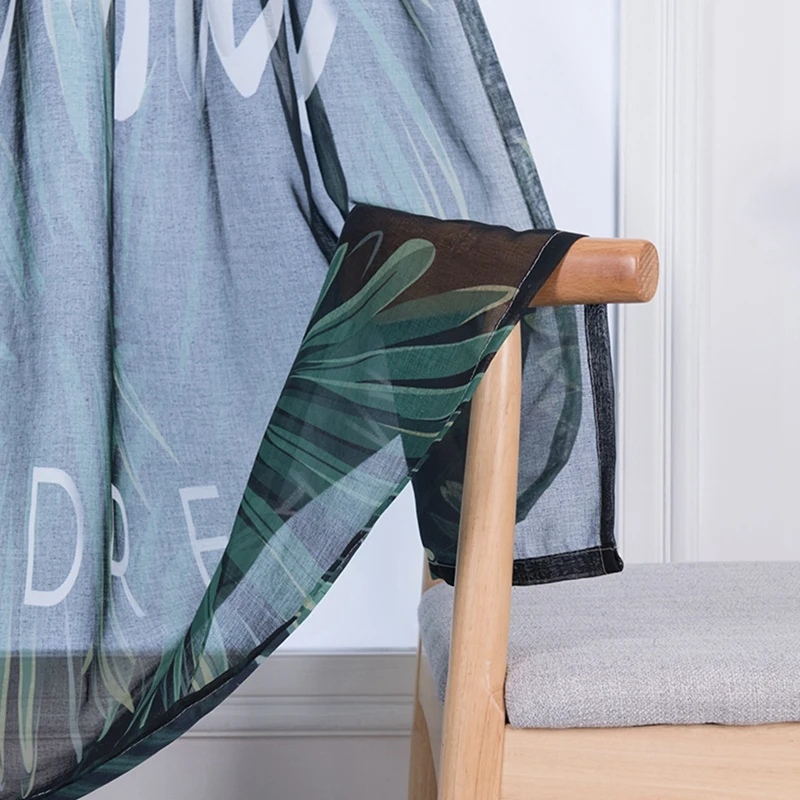 2 шт. цифровая печать марлевые шторы современные оконные драпировка панели тюль |