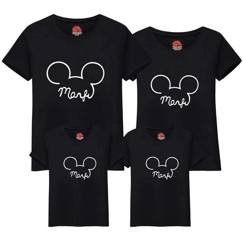 2019 семейная одежда для папы мамы дочери сына футболка Костюмы много цветов