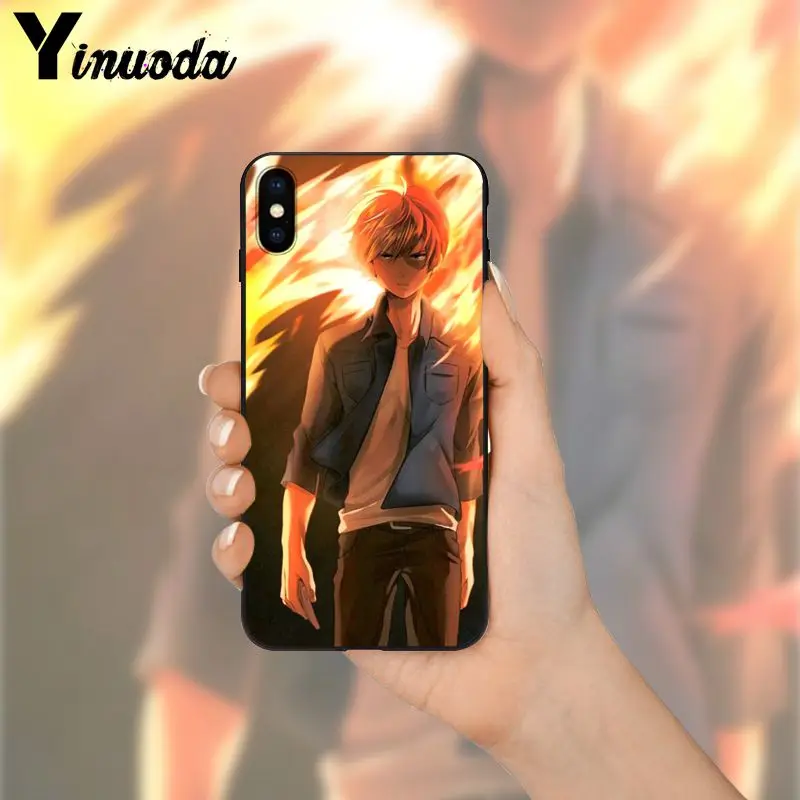 Yinuoda my hero academic шото Тодороки ТПУ черный чехол для телефона iPhone X XS MAX 6 6S 7 7plus 8 8Plus 5 5S
