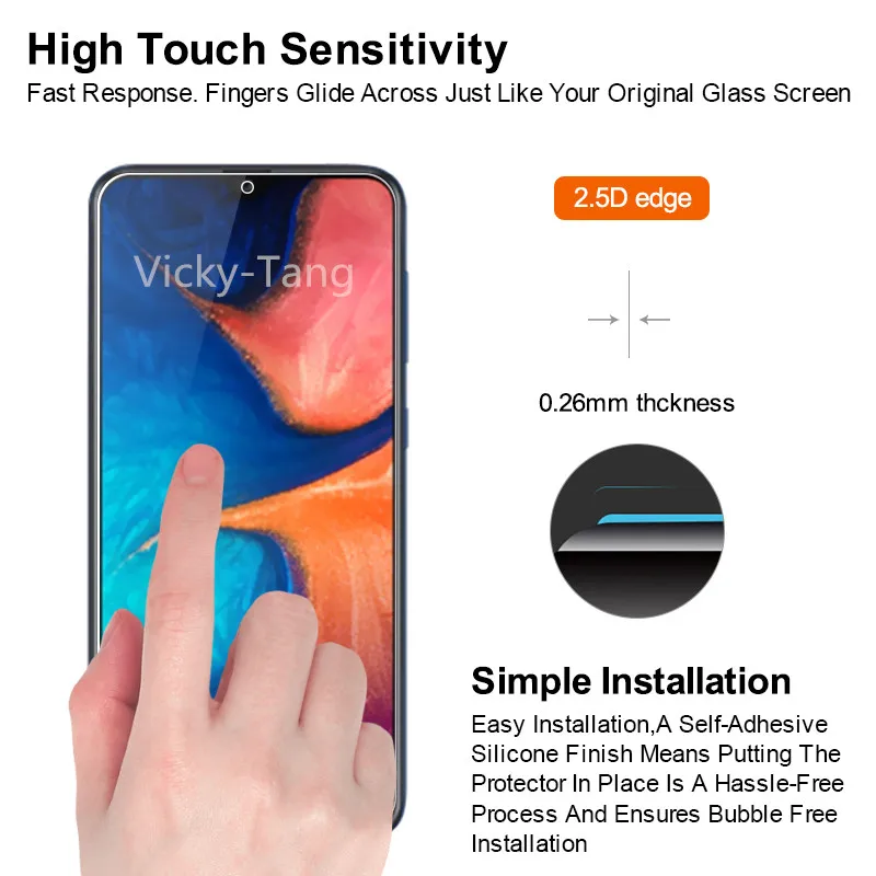 2 шт закаленное стекло для Samsung Galaxy A10 ультра-тонкий протектор экрана пленка A105F |