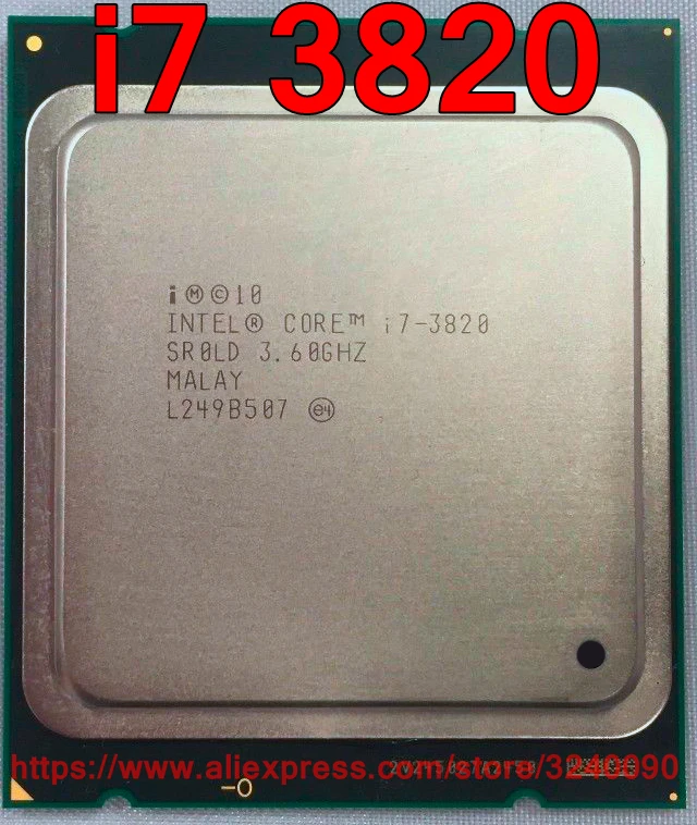 Процессор Intel Core i7 3820 i7-3820 ЦП для настольного компьютера четырехъядерный 3 60 ГГц 10