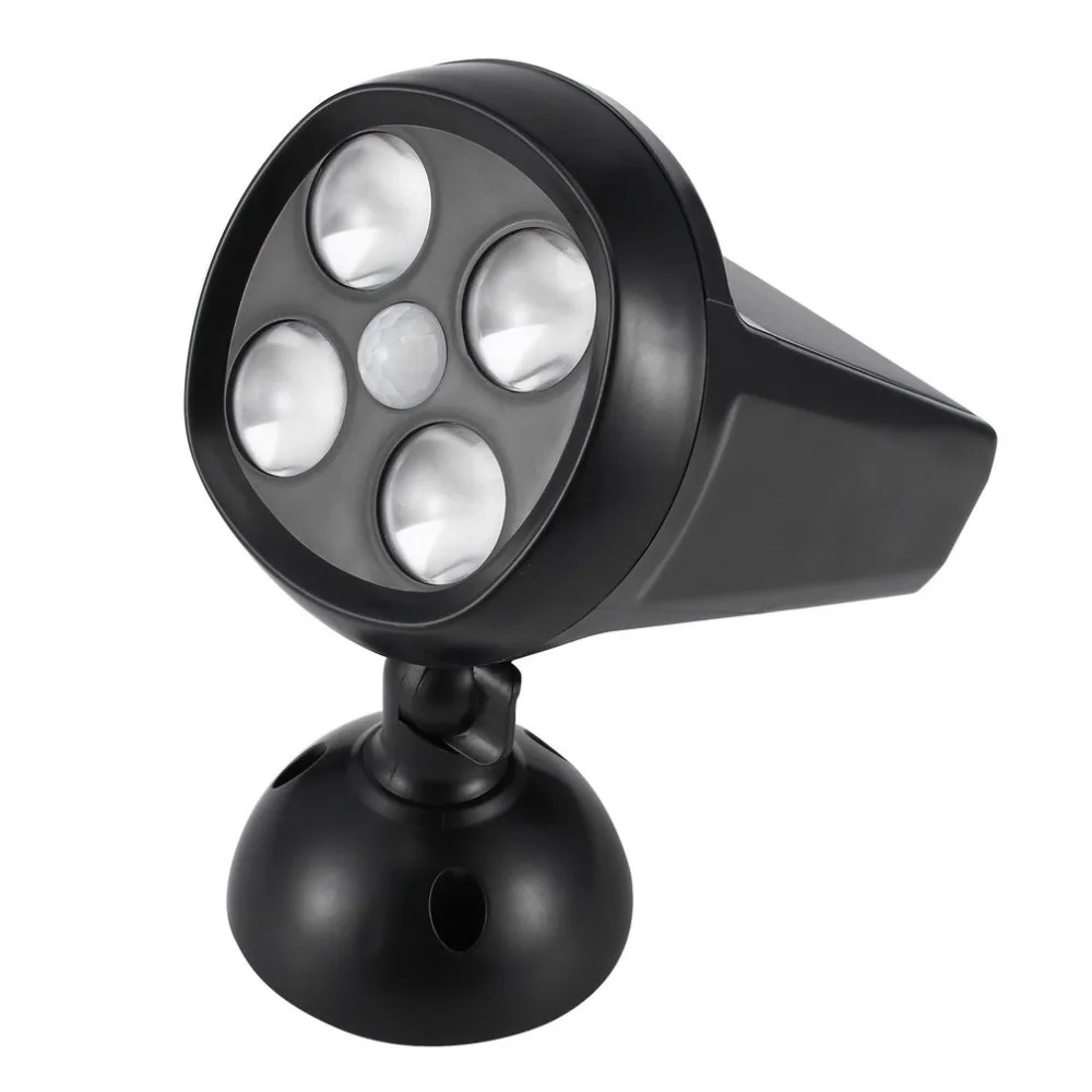 4LED мульти угол точечные светильники на солнечных батареях тело зондирование