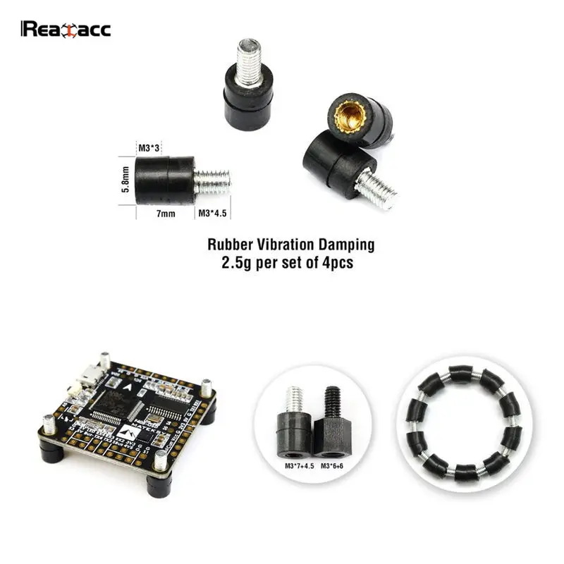 12 шт./4 шт. Realacc M3* 7+ 4,5 Контроллер полета антивибрационные фиксированные винты для RC Quadcopter ремонтные Инструменты Аксессуары RC игрушки