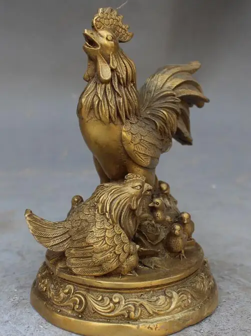 Бесплатная доставка 6 дюймов китайская Бронзовая латунная статуя фэн-шуй