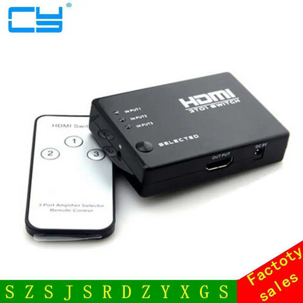 3 в 1 вне совместимому с HDMI разветвитель Порты и разъёмы концентратор Box