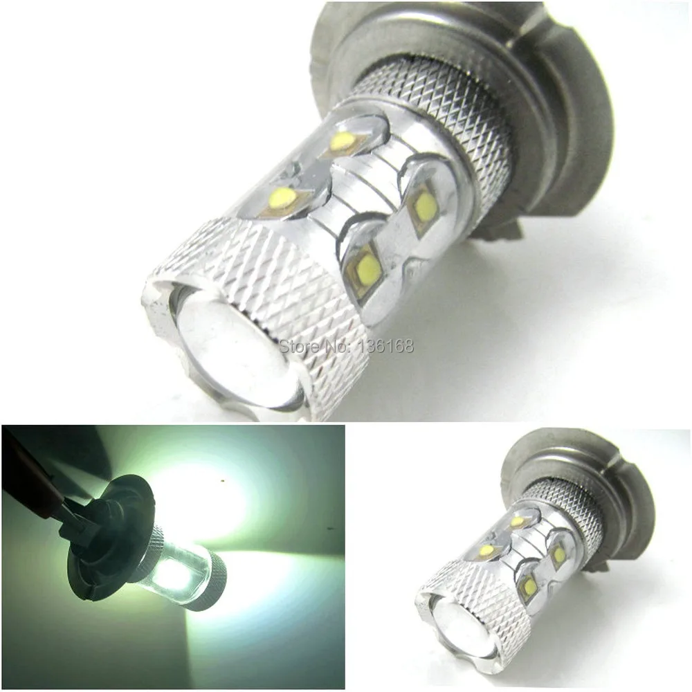 Светильники Super Branca Luz Tipo H7 Farol Led Cree Chips 60w 12v ~ 24v Бесплатная доставка 2 шт.|super branca|lampada