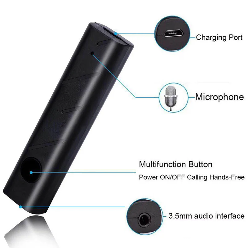 CALETOP Bluetooth приемник 3 5 мм разъем AUX аудио Handsfree Caliing беспроводной адаптер с