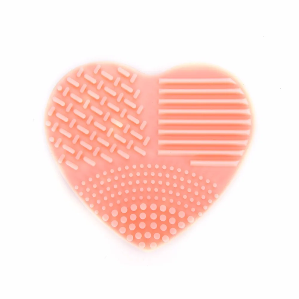 1PC 5 Colors Heart Shape Clean Make Up Brushes Wash Brush Cosmetic Cleaning Tools For Makeup Silica Glove Scrubber Board | Красота и