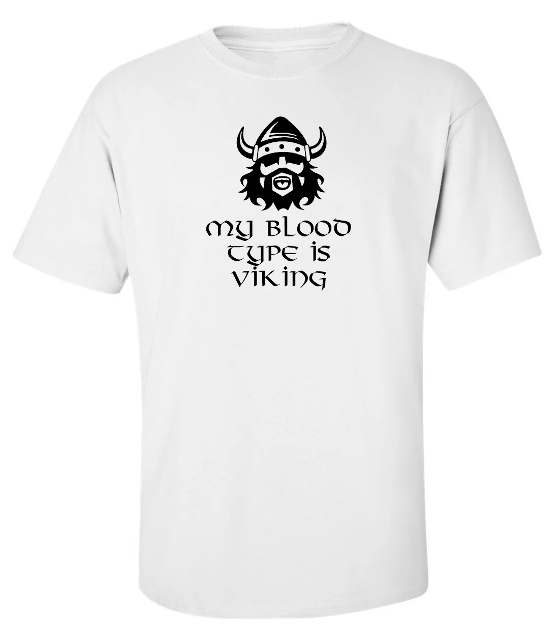 My Blood Type is Viking забавная серая белая хлопковая Мужская футболка с принтом крутая