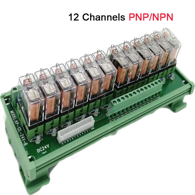2/4/6/8/10/12/16 каналов DC 12V 16A PNP NPN фотоэлементы разъемы для монтажа на DIN-рейку |