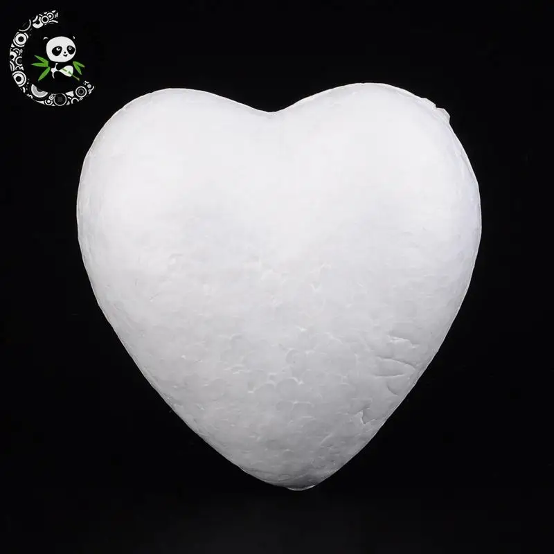 40pcs Heart В форме рождественских колокольчиков моделирование пенополистирол/пенополистирол DIY украшения ремесла, белый, 63x65mm - Цвет: 40pcs Heart
