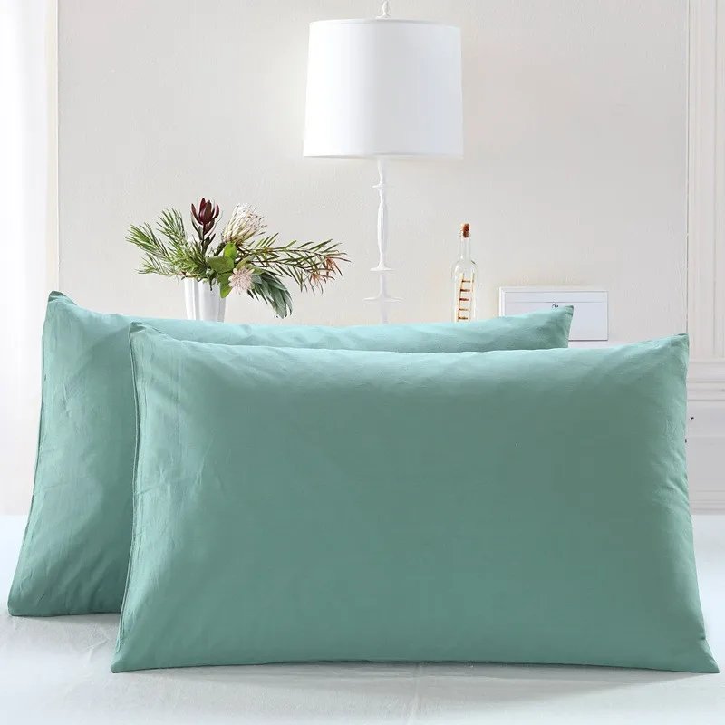 

2Pcs/Set Cotton Pillowcase Sweet Couple Separate Combed Pure Natural Cotton Pillowcase Super Soft Silky Sateen Weave 48X74cm