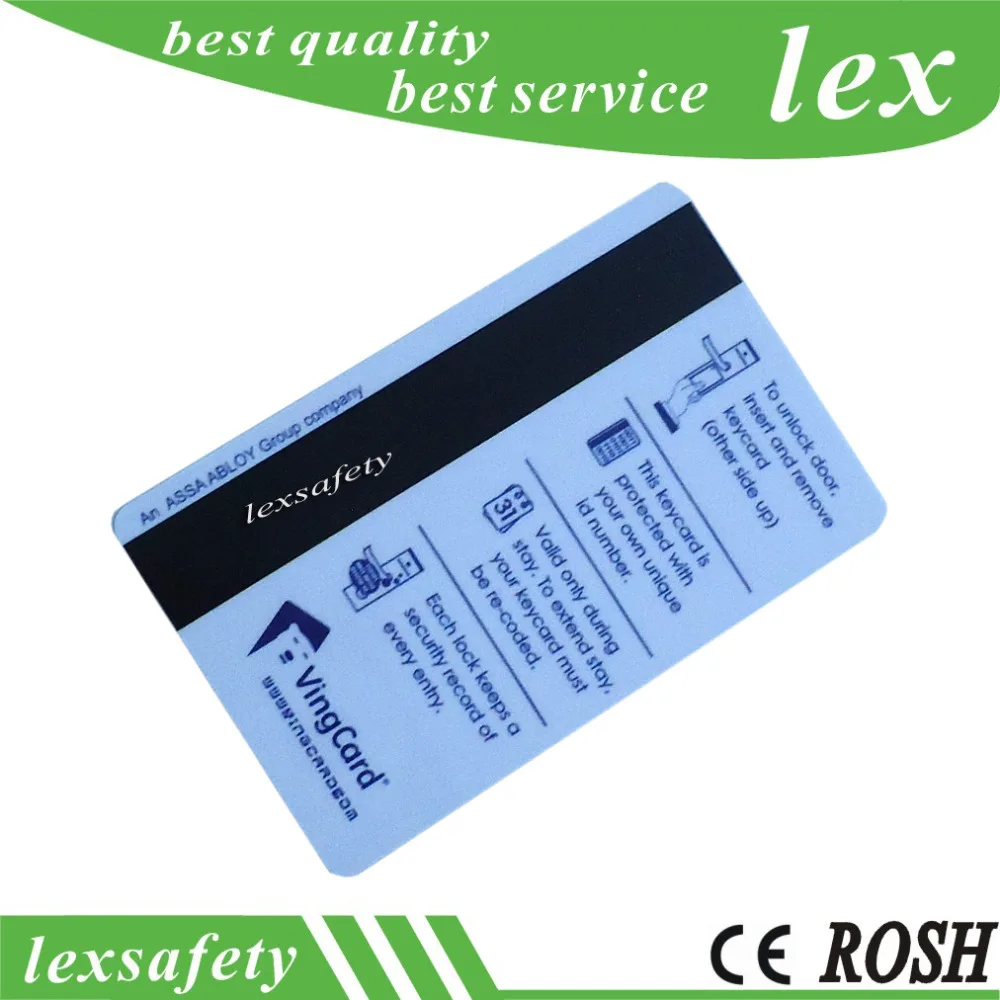 ПВХ магнитная полоса карта CMYK цветная печать отель ключ 1000 шт./лот пластиковая с