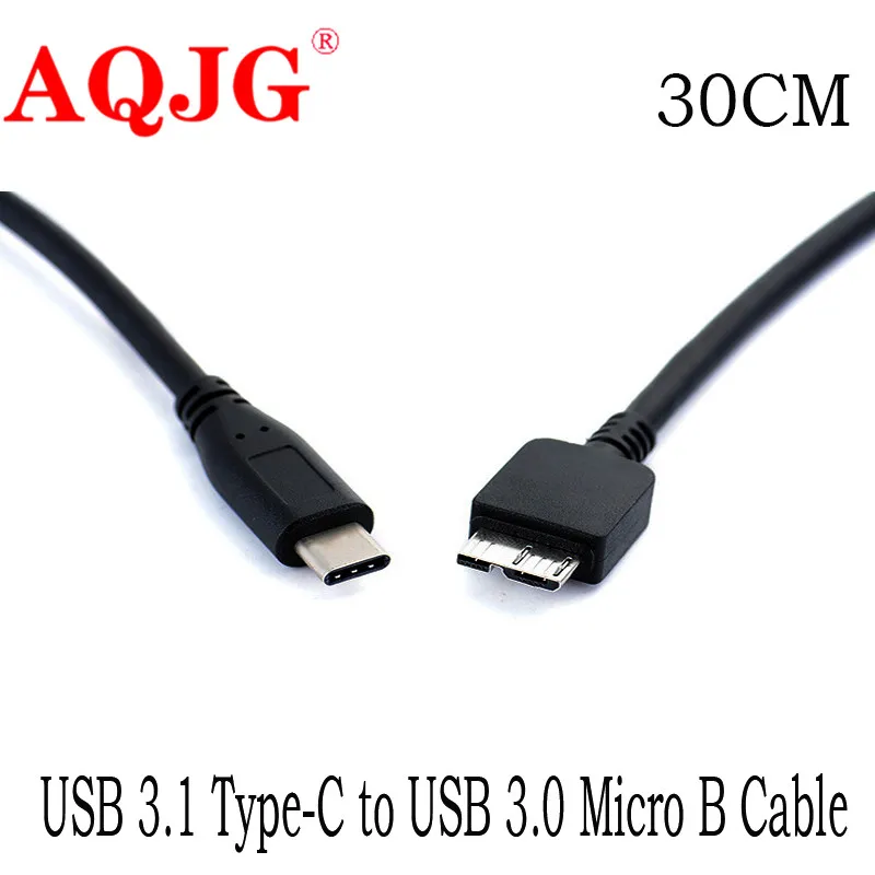 1 шт. 30 см USB 3 Type C к 0 Micro B кабельный разъем для MAC BOOK WINDOWS PC USB3.1 USB3.0|Компьютерные