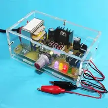 ЕС 220 В DIY LM317 регулируемый напряжение питания доска обучения комплект с Чехол