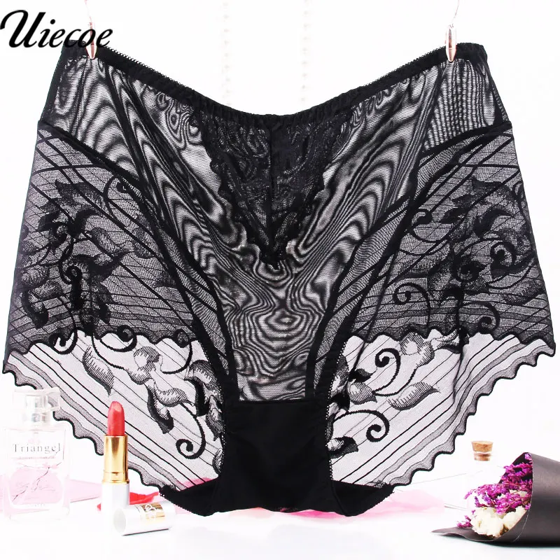 UIECOE женское нижнее белье плюс размер трусы со средней посадкой тянущиеся дышащее