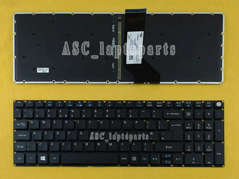 Новая английская клавиатура для ноутбука Acer Aspire E5 522 522G 532 532G 532T 573 573G 573T черный