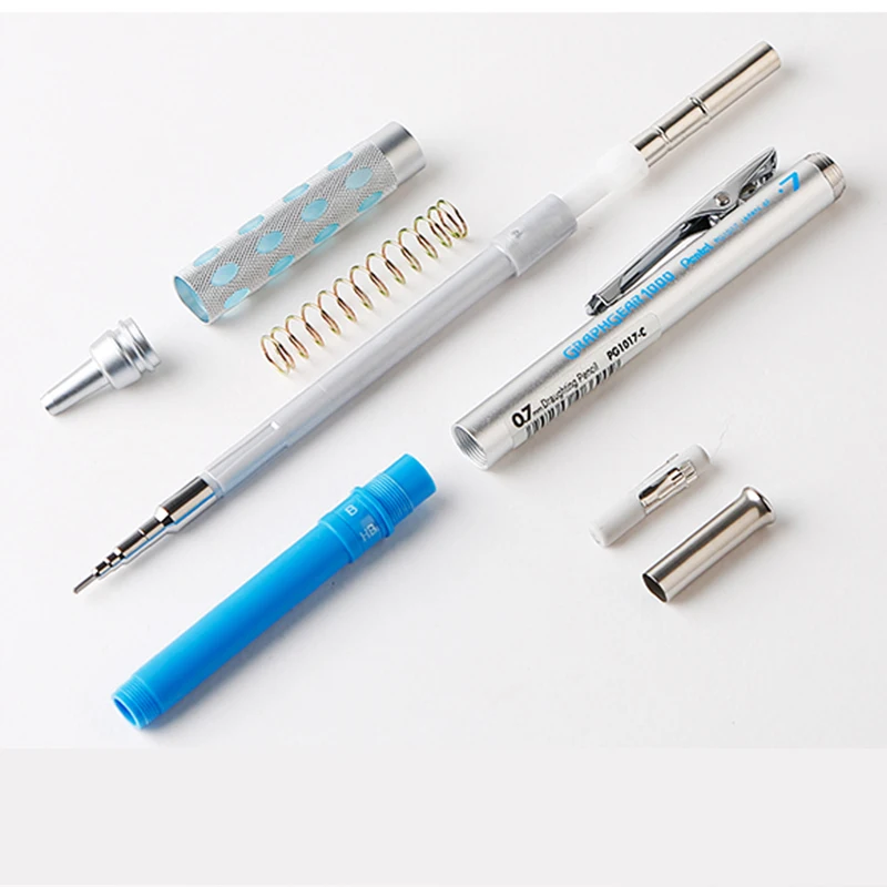 Набор механических чертежных карандашей 4 Pentel GRAPHGEAR 1000 PG1013/15/17/19 (0 3/0 5/0 7/0 9