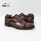 Полуброги cie на заказ ручной работы, медальон с квадратным носком, 100% натуральная телячья кожа, мужское платье, Оксфорд Goodyear, сварная Мужская обувь OX-09