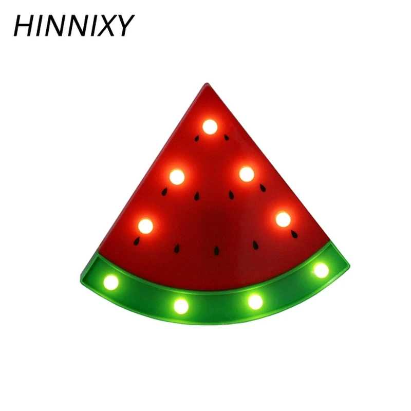 Hinnixy арбузный ночник лето 3D фруктовая форма прикроватная Светодиодная