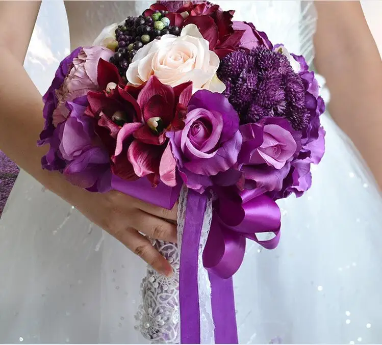 Женский свадебный букет для невесты свадебные цветы букеты романтическая брошь