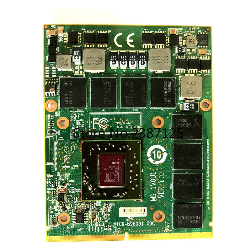 Видеокарта для ноутбука MSI MS 16F1 16F2 16F3 1656 1727 графическая ATI Mobile Radeon HD 5870 HD5870 1 ГБ GDDR5