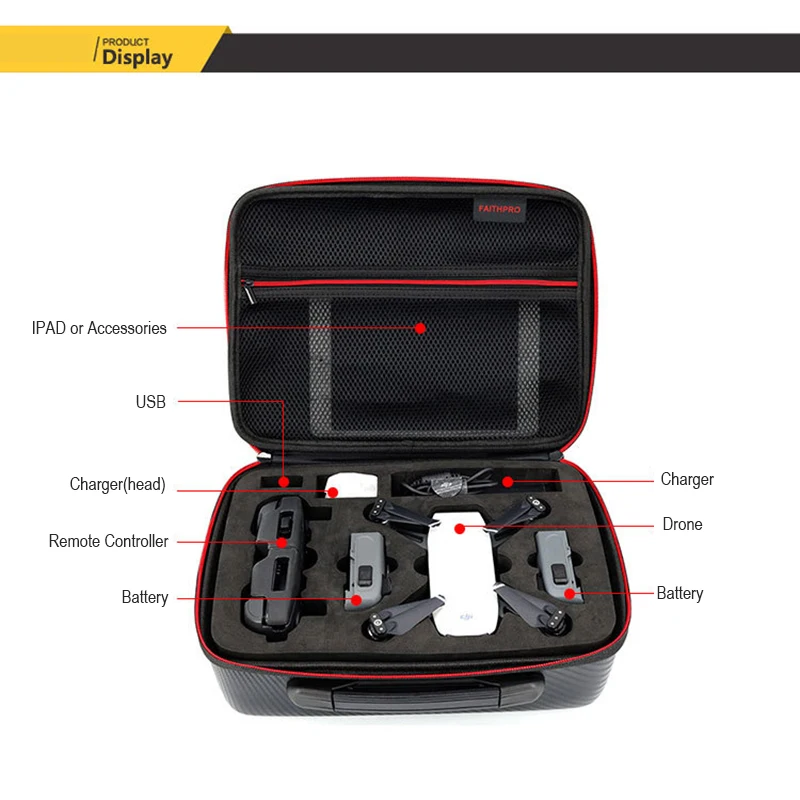 Водонепроницаемая сумка из ПУ кожи портативный чехол для переноски DJI Spark Drone