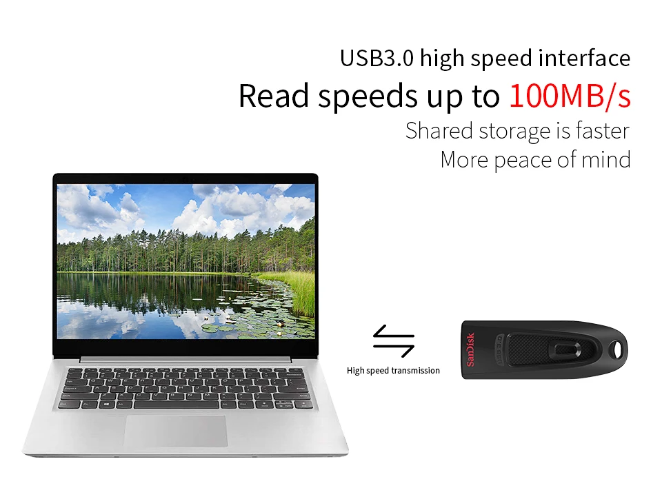 Флеш-накопитель SanDisk USB Ultra Flair USB 3,0 16 ГБ 32 ГБ 64 ГБ 128 ГБ 256 ГБ флеш-накопитель карта памяти 10 лет гарантии