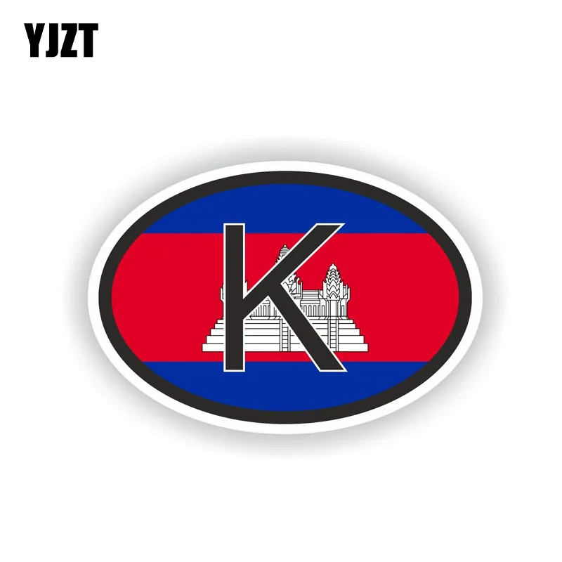YJZT 15 7 см * 10 5 Камбоджа страна код Забавный декор наклейка 6-0388 | Автомобили и