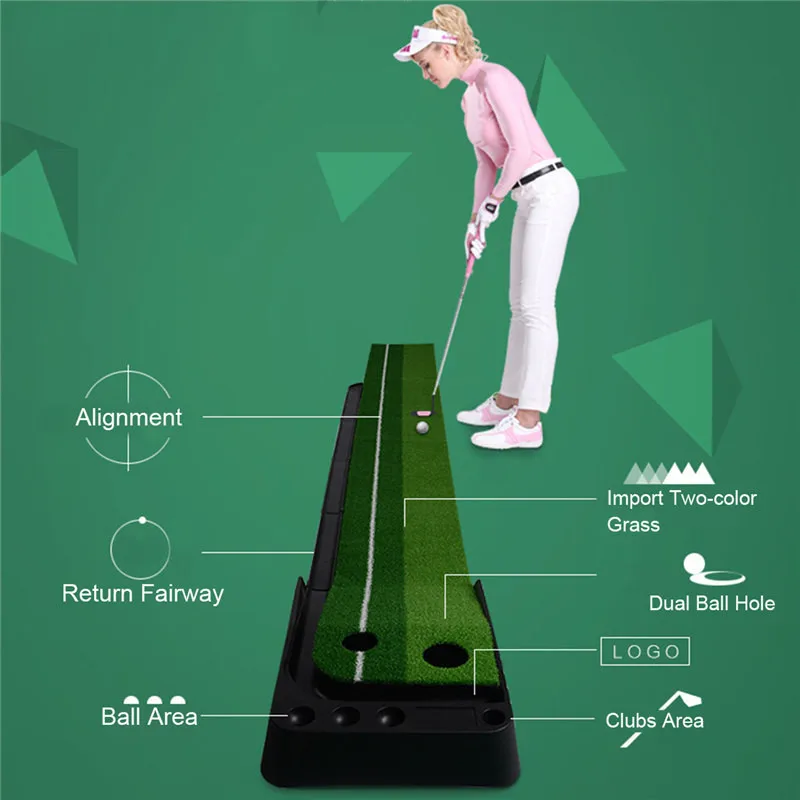 PGM Ball Return 2 5 м/3 м Крытая установка тренера для гольфа портативный коврик Putter