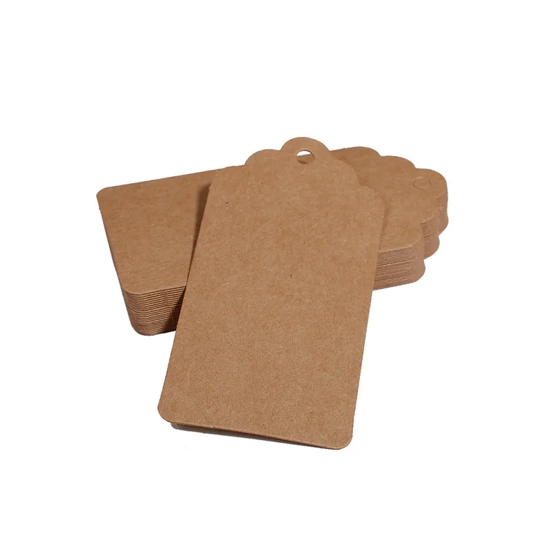 

DoreenBeads Paper Label Tags Brown Rectangle Pattern For Clothing Hang DIY Gift Christmas Wedding Decoration 10x5cm ,10PCs/Set