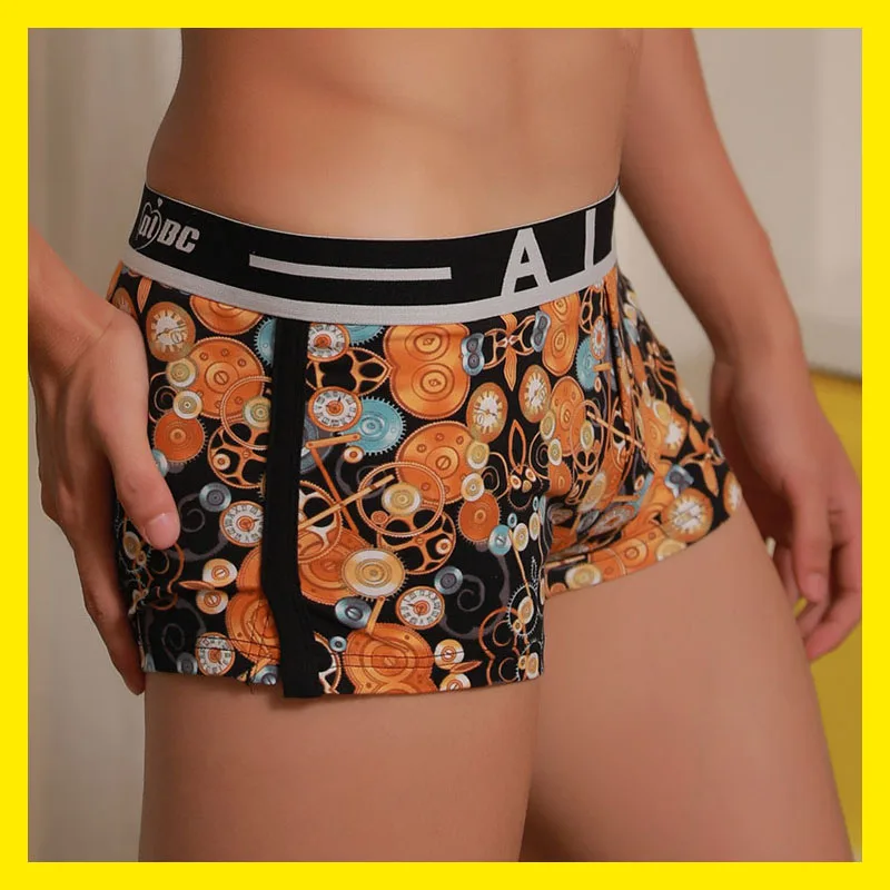 New sexy Shorts male lounge Underwear Boxer Printed fashion cotton mens Boxers images - 6